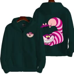 Cheshire Cat Cartoon Anime Women Zipper Hoodie Spring Autumn Men Sweatshirt 2025 New Fashion Couple Jackets Coats