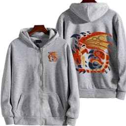 Monster Hunter Women Zipper Hoodie Cartoon Anime Spring Autumn Men Sweatshirt 2026 New Fashion Couple Jackets Coats