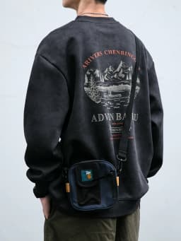 2025 Spring Mens Loose Fit Round Neck Hoodie Big Size Oversized Streetwear Hip Hop Retro American Casual Pullover Trendy Print