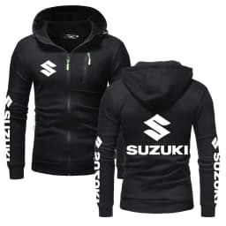 Suzuki Logo Motorcycle Racing Team Men Zip Up Hoodie 2026 New Casual Male Sweatshirt Spring Autumn Sports Men's Jackets Coat