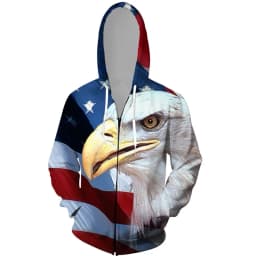 Coats Streetwear Fashion Casual Long Sleeve Hoody American Flag 3d Harajuku Unisex JERSEY Sweatshirt Men Sweatshirt Zip Hoodies