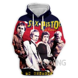 New Fashion Women/Men's 3D Print Sex Pistols Rock Hoodies Hooded Sweatshirts Harajuku Hoodie Sweatshirts Tops Clothing