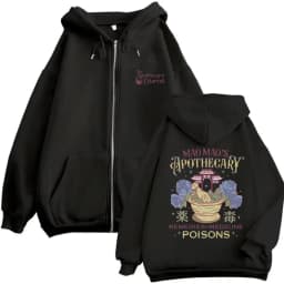 Anime The Apothecary Diaries Maomao Zipper Hoodie Men Women Casual Fleece Oversized Zip Up Sweatshirt Male Vintage Zip Up Jacket