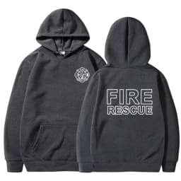 Fire Rescue Firefighter Hoodie Funny Fireman Sweatshirt Men Hoodies Pullover Hip Hop Streetwear