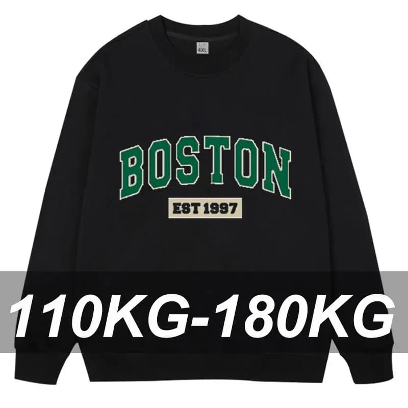 Plus Size Pullovers Men's Sweatshirts 110-185kg Oversized Round Neck Long Sleeve Tees Loose Tops Big Size Male Clothing 1XL-7XL