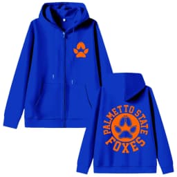 All for The Game The Foxhole Court Palmetto State Foxes Logo Graphic Zipper Hoodie Josten Print Coat Men Fashion Zip Up Hoodies