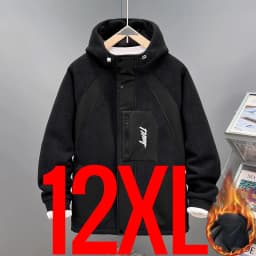 Extra Big Size 13XL Men Hoodie Hooded Zip Up Polar Fleece Jacket Male Winter Autumn Plus Large Clothes Warm 4xl 5xl 6xl 7xl 8xl