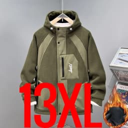 Extra Big Size 13XL Men Hoodie Hooded Zip Up Polar Fleece Jacket Male Winter Autumn Plus Large Clothes Warm 4xl 5xl 6xl 7xl 8xl