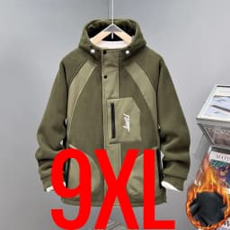 Extra Big Size 13XL Men Hoodie Hooded Zip Up Polar Fleece Jacket Male Winter Autumn Plus Large Clothes Warm 4xl 5xl 6xl 7xl 8xl