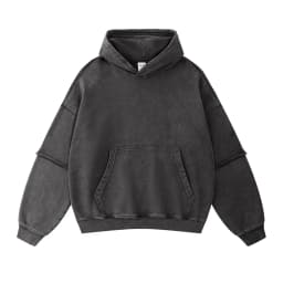 ZODF New Autumn Men's Washed Heavy Weight Cotton Hoodies Unisex Retro Fake 2 Peice 430gsm Loose Edge Hooded Pullovers HY1082