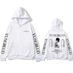 Yungblud IDOLS The World Tour 2025 Zipper Hoodie Fans Gift Men Women Hip Hop Zip Up Hoodies Male Oversized Casual Fleece Jacket