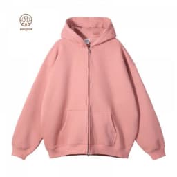 MAQVOB EU US Size High Quality Streetwear Autumn Winter Fleece 350G Double-Sided Zipper Loose Sweatshirt Hoodies