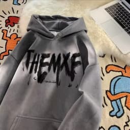 2026 Autumn New Korean Letter Printed High Street Loose Hoodie for Men Winter Harajuku Men's Casual Hoodie Sweatshirt Tops Coat