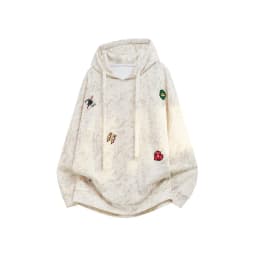 Autumn New Men's Oversized Loose Hoodie Y2k Streetwear Winter Thick Fashion Embroidery Label Hooded Sweatshirt Japan Streetwear