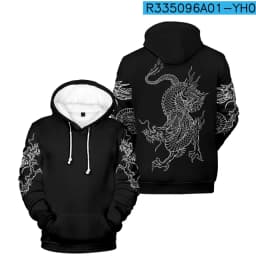 Anime Dragon Cosplay Hoodies Hip Hop 3D Print Men Women Sweatshirt Long Sleeve Pullovers Harajuku Streetwear Coat