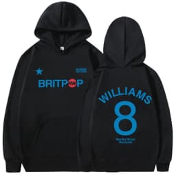 Robbie Williams Britprwp 8 Tour 2025 Print Hoodie Men's Hip Hop Fleece Pullover Sweatshirt Casual Long Sleeve Oversized Hoodies