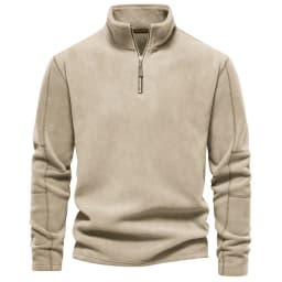 Men's autumn and winter fashion new item stand up collar half zipper long sleeved sweatshirt trend versatile men's fleece top