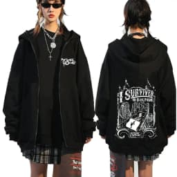 Rock Band My Chemical Romance Mcr Dead Zipper Hoodie Black Parade Punk Emo Zip Up Hoodies Men Fashion Vintage Oversized Pullover