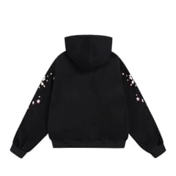 2026 Autumn New Plum Blossom Embroidery Printed Hoodie Japan Korean Fashion Streetwear Harajuku Casual Loose Hooded Sweatshirt
