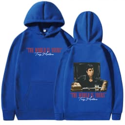 Classic Movie Scarface Hoodies The World Is Yours Tony Montana Al Pacino Hooded Sweatshirts Men Women Vintage Gothic Pullovers