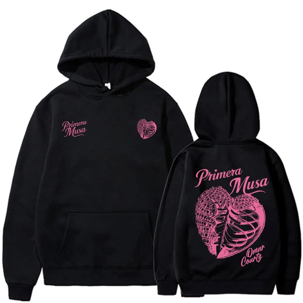 Omar Courtz Primera Musa Album Tour Merch Hoodies Men's Women Fashion Hip Hop Hooded Sweatshirts Fleece Oversized Pullovers Coat
