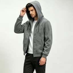 Men Oversized Hooded Sweatshirt Outer Jackets Men Seasonal Daily Loose Pullover Tops Men Soft Thick Knitted Hooded Sweatshirts