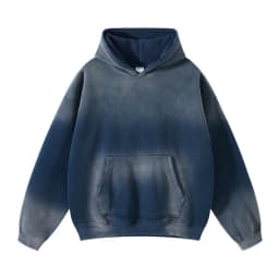 Autumn and Winter Acid Wash Spray Dyeing Baggy Hoodies Distressed Hip Hop Gradient Pullover Unisex Oversize Hooded Sweatshirts