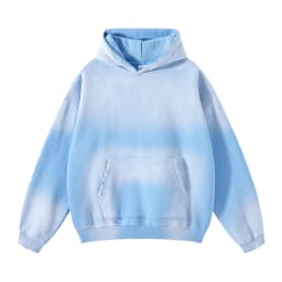 Autumn and Winter Acid Wash Spray Dyeing Baggy Hoodies Distressed Hip Hop Gradient Pullover Unisex Oversize Hooded Sweatshirts