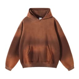 Autumn and Winter Acid Wash Spray Dyeing Baggy Hoodies Distressed Hip Hop Gradient Pullover Unisex Oversize Hooded Sweatshirts