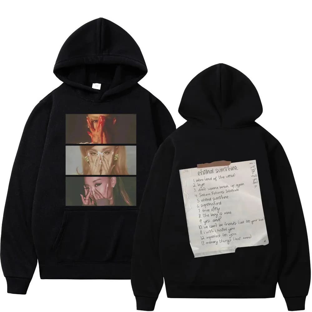 Ariana Grande Eternal Sunshine Inspired Album Print Hoodie Men Women Fashion Pullover Long-sleeved Casual Aesthetic Sportswear