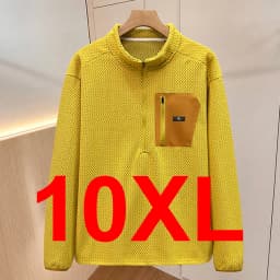 10XL Plus Size Sweatshirts Men Autumn Winter Fleece Sweatshirt Half Zipper Male Fashion Casual Pullover Big Size 10XL