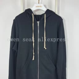 Owen Seak Men Hoodies Sweatshirts Gothic Men's Clothing Oversized Autumn High Street Hip Hop Women Black Zip Hoodies Jacket