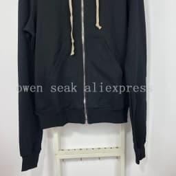 Owen Seak Men Hoodies Sweatshirts Gothic Men's Clothing Oversized Autumn High Street Hip Hop Women Black Zip Hoodies Jacket