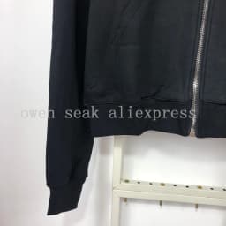 Owen Seak Men Hoodies Sweatshirts Gothic Men's Clothing Oversized Autumn High Street Hip Hop Women Black Zip Hoodies Jacket