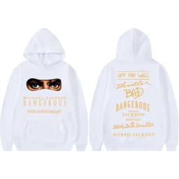 King of Pop Michael Jackson Bad Era Dangerous Hoodies Men's Clothing Fashion Gothic Hoodie Casual Comfort Sweatshirts Streetwear