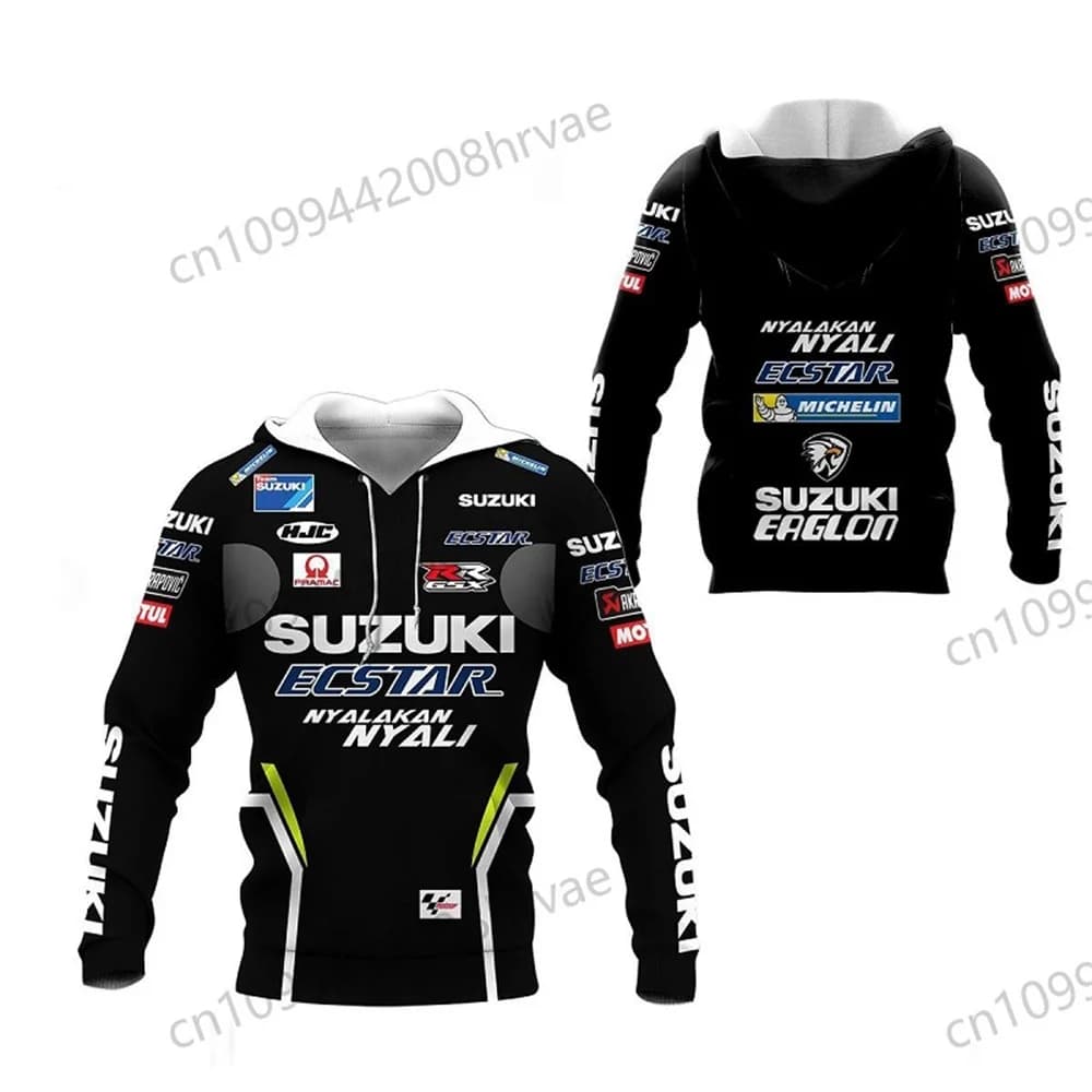 Hot-selling Suzuki 3D Printed Hoodie Sweatshirt, Men's and Women's Motorcycle Jacket, Hip Hop Street Fashion Top 2026