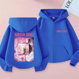 Theodora Mega Bbl Album Graphic Zipper Hoodie Men Women Clothing Fashion Oversized Zip Up Jacket Coat Man Casual Vintage Hoodies