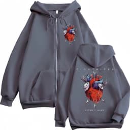 Rap Band Natos Y Waor Cicatrices Album Graphic Zipper Hoodies Hip Hop Fashion Zip Up Sweatshirts Men Women Oversized Pullovers