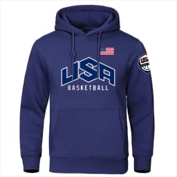U S A Basketball Sports Clothing Men Loose Oversize Hoodie Casual Fashion Hoody Fleece Breathable Long Sleeves Pullover Male