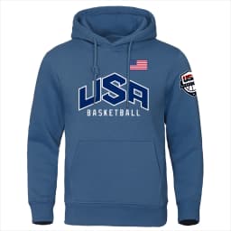 U S A Basketball Sports Clothing Men Loose Oversize Hoodie Casual Fashion Hoody Fleece Breathable Long Sleeves Pullover Male