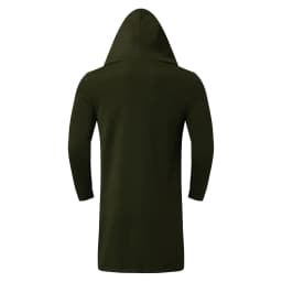 Fashion Men Hooded Poncho Loose Clothes Autumn Winter Mid-length Solid Punk Long Sleeve Coat Thicke Warm Cardigan Man Cloak