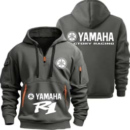 Yamaha R1 And R6 Motorcycle Racing Team Men Half Zipper Hoodie Spring Male Sweatshirt New Spring Sports Men's Pullover Clothes