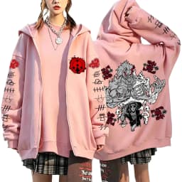 Naruto Akatsuki Uchiha Itachi Susanoo 2026 New Japanese Anime Fashion Y2K Casual Sportswear Men's Couple Style Zip Up Hoodie