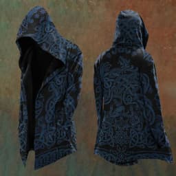 Halloween Abstract Universe Printing Hooded Cardigan Hip-hop Men Long Sleeve Hoodie Coat Vintage Loose Windbreaker Cloak