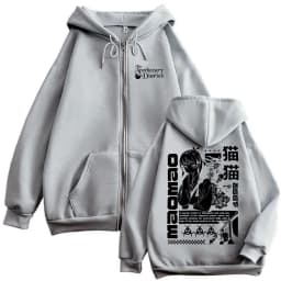 Anime The Apothecary Diaries Zipper Hoodie Cute Kawaii Maomao Graphic Zip Up Jacket Men Women Casual Oversized Zip Up Sweatshirt