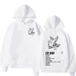 Rapper Lil Peep CryBaby Music Album Hoodies Men's Women Fashion Hip Hop Oversized Sweatshirt Autumn Winter Fleece Warm Pullovers