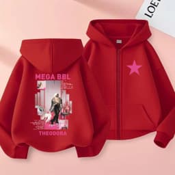 Rapper Theodora Mega Bbl Album Zipper Hoodie Men Women Hip Hop Fashion Pop Music Streetwear Male Casual Vintage Zip Up Jacket