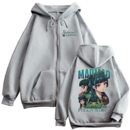 Anime The Apothecary Diaries Maomao Zipper Hoodie Men Women Casual Oversized Zipper Sweatshirt Man Fashion Vintage Zip Up Jacket