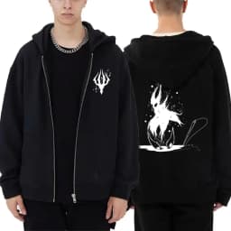 Game Hollow Void Hollow Knight Zipper Hoodie Men's Fashion Casual Zip Up Hoodies Men Anime Vintage Sweatshirt Man Hooded Jacket