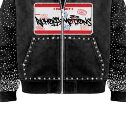 Y2K Retro Diamond Embroidered Logo Design Trendy Men Zipper Hoodie High Street Rock and Roll Goth Loose Hoodie for Men and Women
